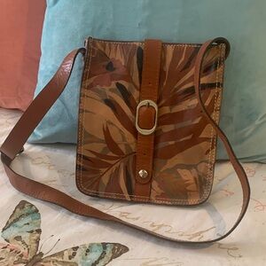Patricia Nash Brown Leather Crossbody Bag EUC